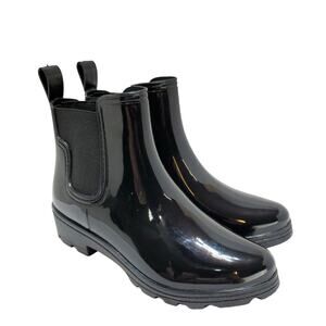 Capelli New York Boots Womens 10 Ankle Shiny Jelly Rain Winter Fall Shoes